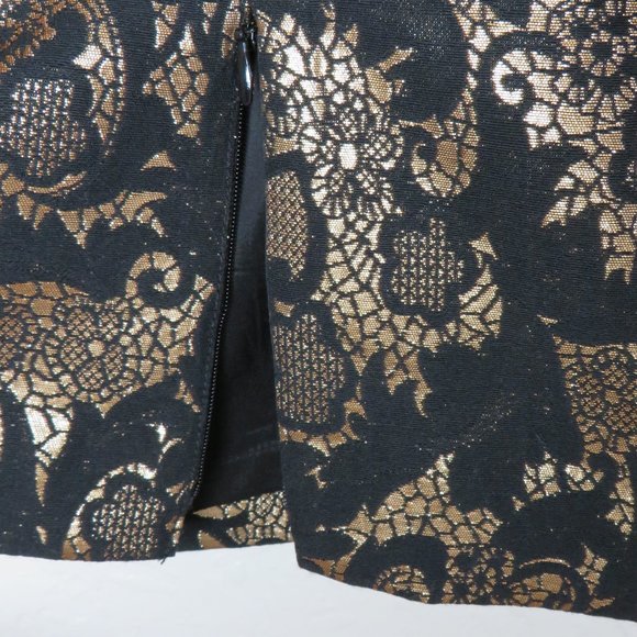 bebe* Women's Fully Lined 6" Front Zipper Slit Textured BOHO Pencil Skirt~Size 0 - Picture 8 of 9